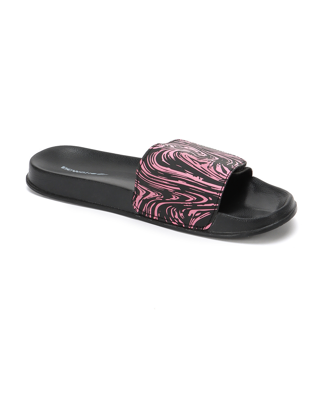 Shop Women's Frost Pink Marble Adjustable Velcro Sliders-Back