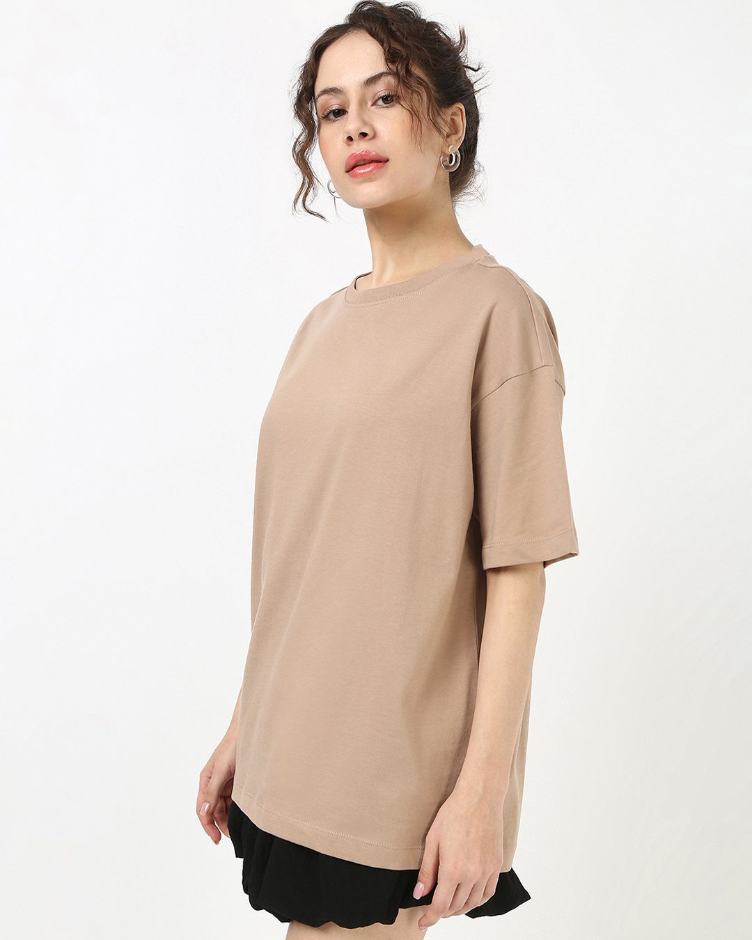Shop Women's Ginger Root Brown Oversized T-shirt-Back
