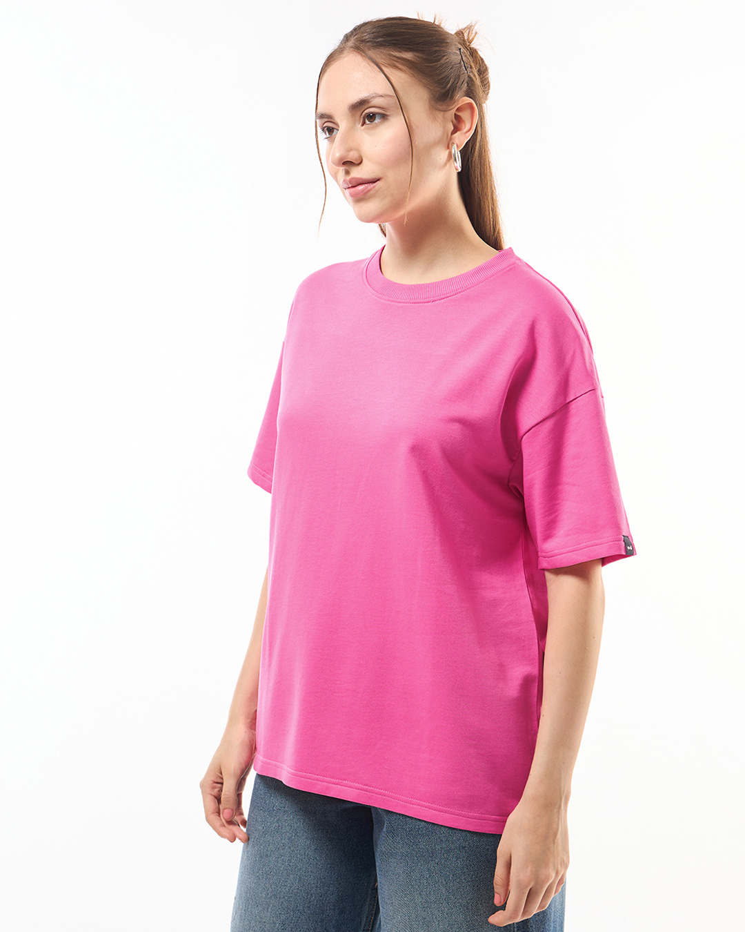 Shop Women's Glory Pink Oversized T-shirt-Back