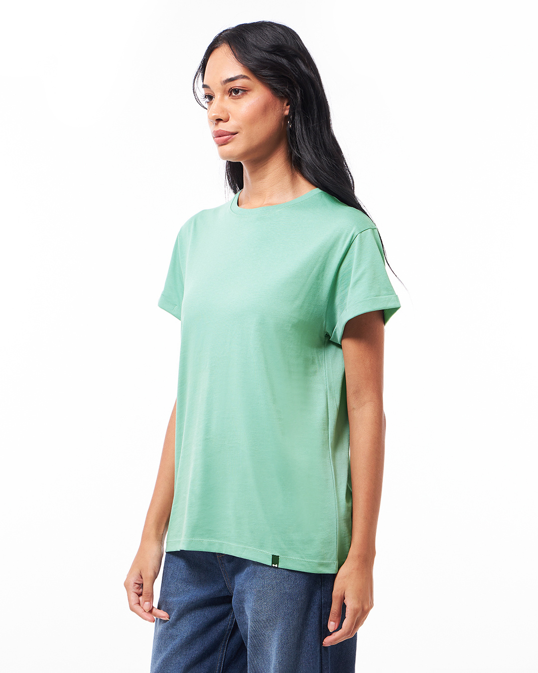Shop Women's Granite Green Boyfriend T-shirt-Back