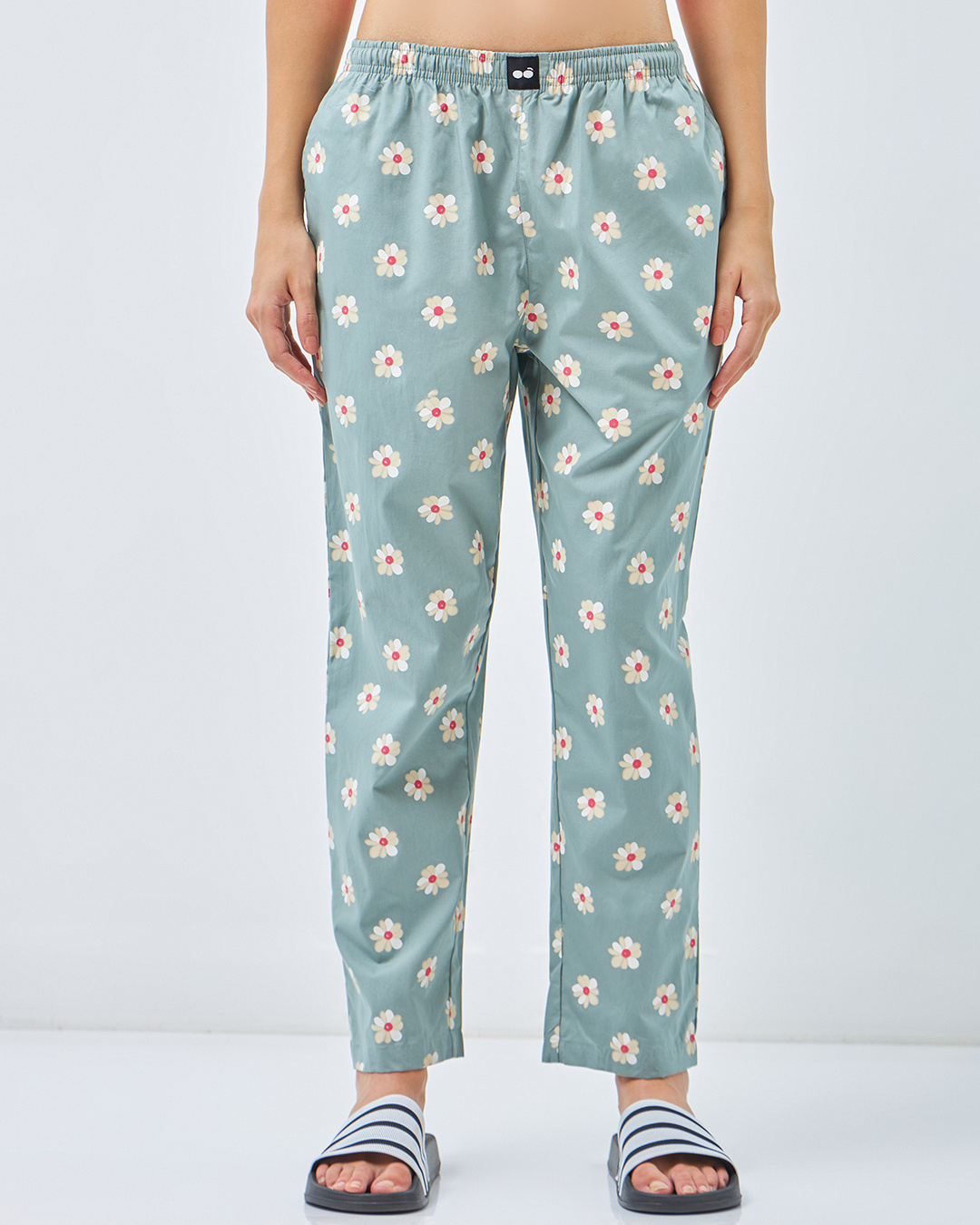Shop Women's Green All Over Printed Pyjamas-Back