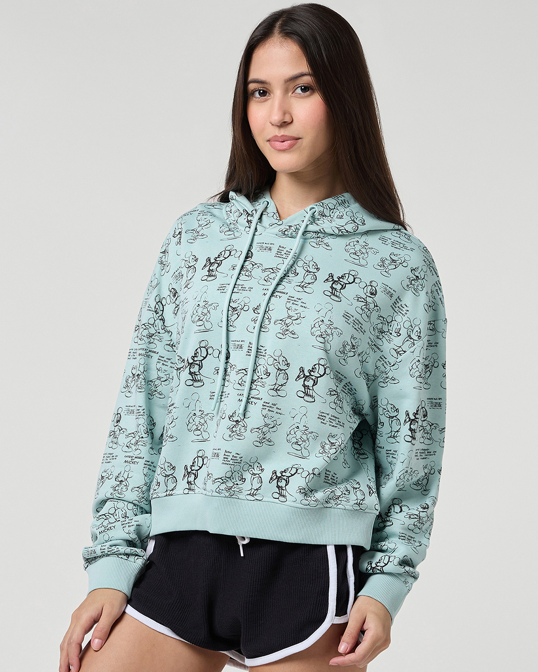 Shop Women's Green All Over Printed Oversized Hoodies-Back