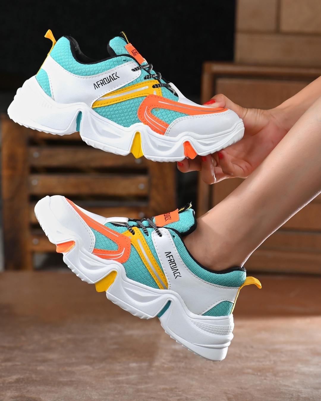 Women's color block sales sneakers