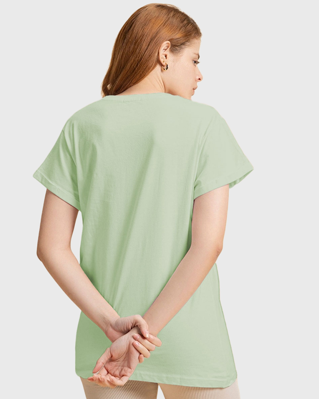 Shop Women's Green Avoiding Responsibilities Graphic Printed Boyfriend T-shirt-Back