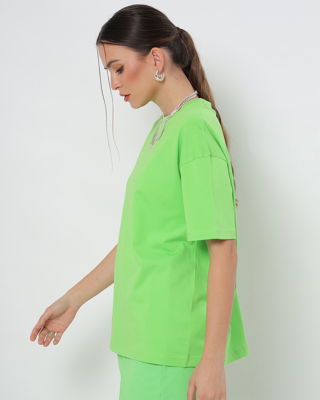 Shop Women's Green Chilled Out Oversized T-shirt-Back