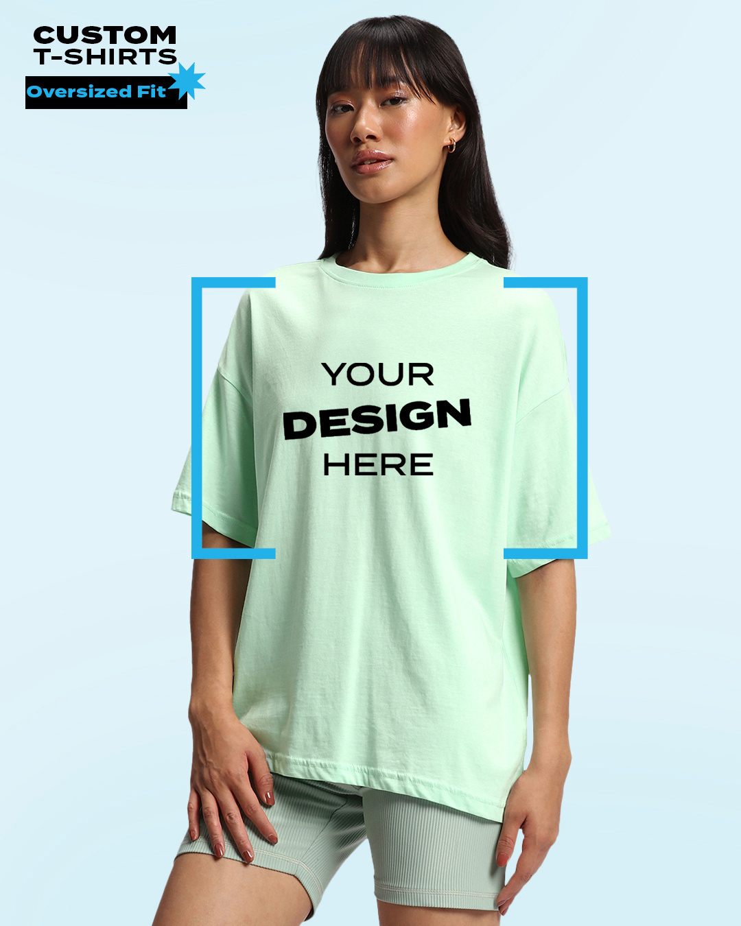 Buy Women's Green Oversized Customizable T-shirt Online at Bewakoof