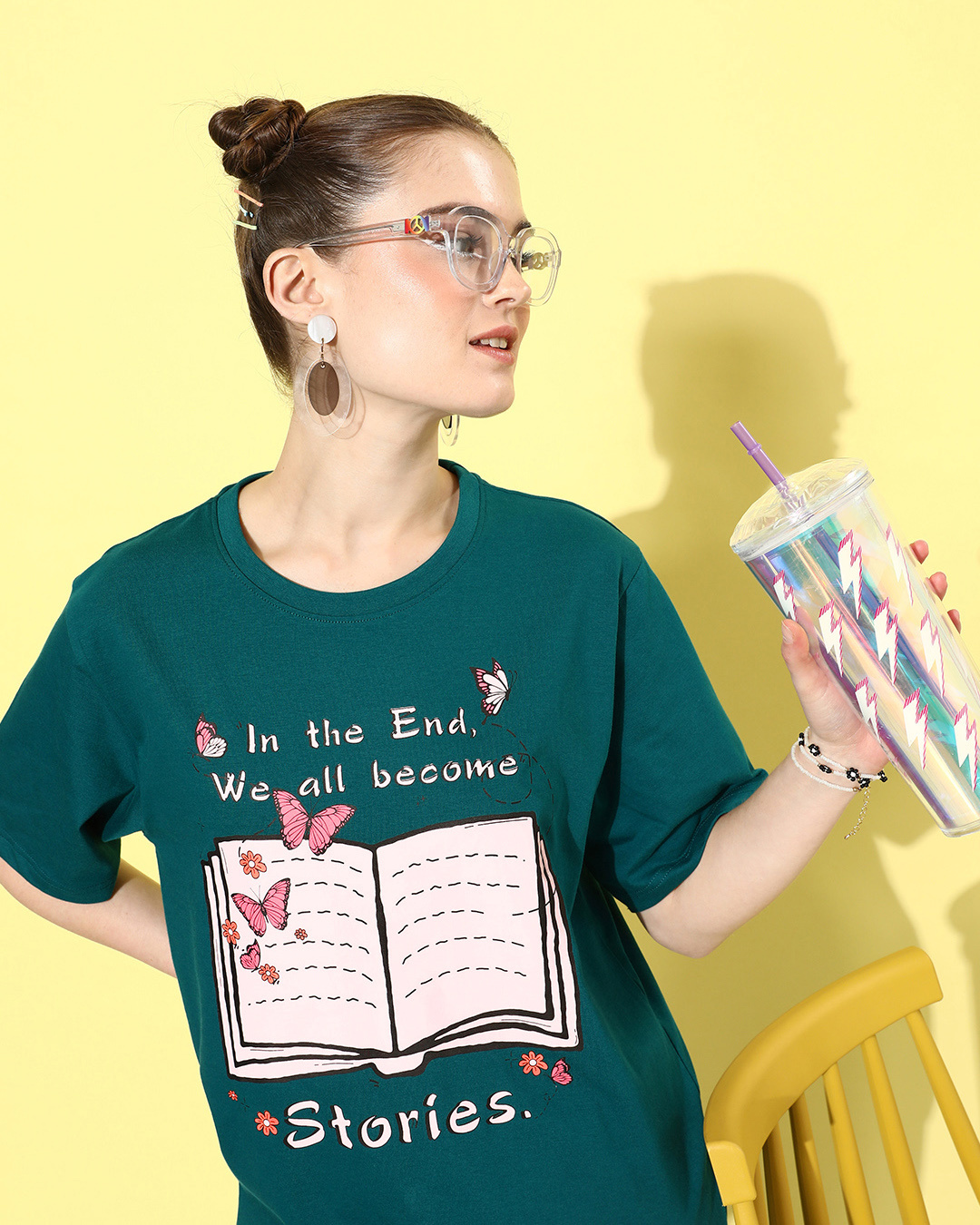 Buy Women s Green Graphic Printed Oversized T shirt Online At Bewakoof buy-women-s-green-graphic-printed-oversized-t-shirt-online-at-bewakoof