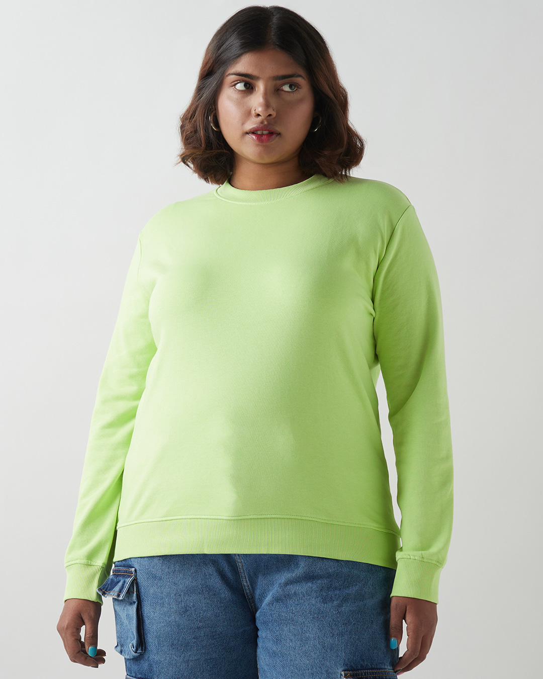 Shop Women's Green Plus Size Sweatshirt-Back