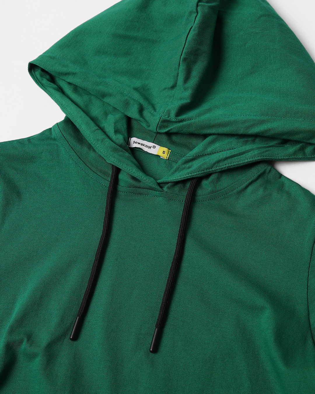 Buy Women's Green Slim Fit Hoodie T-shirt Online at Bewakoof