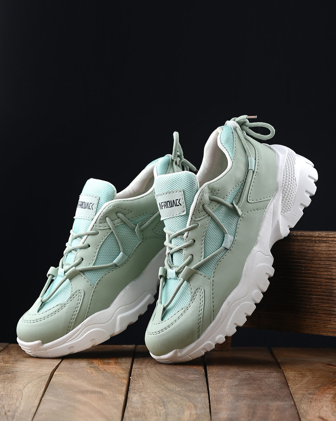 Green Ink Marble Women's Sneakers