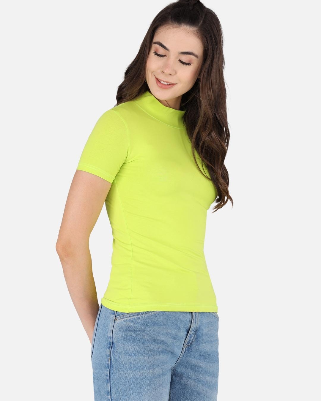 Shop Women's Green T-shirt-Back