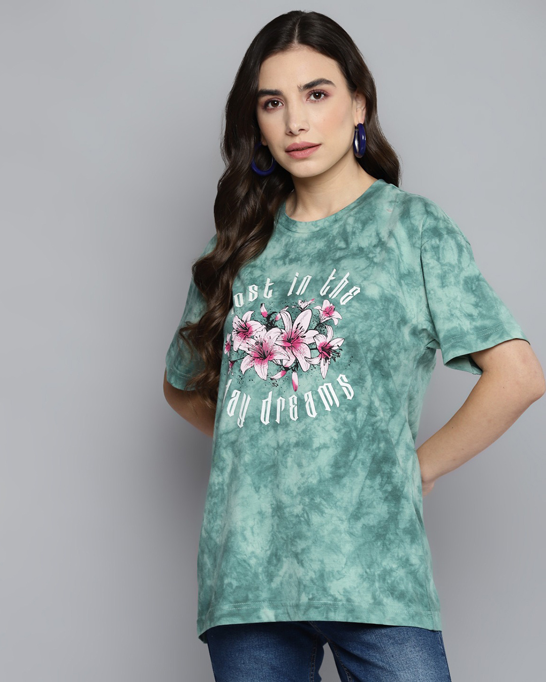 oversized tie dye t shirt women's
