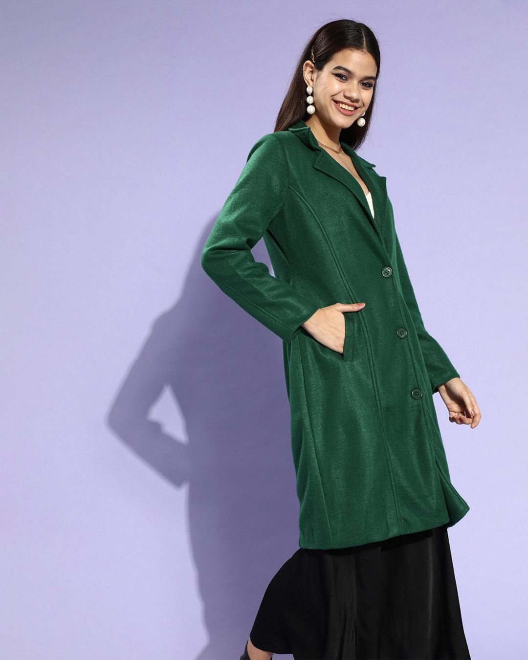 Buy Women's Green Trench Coat for Women Green Online at Bewakoof