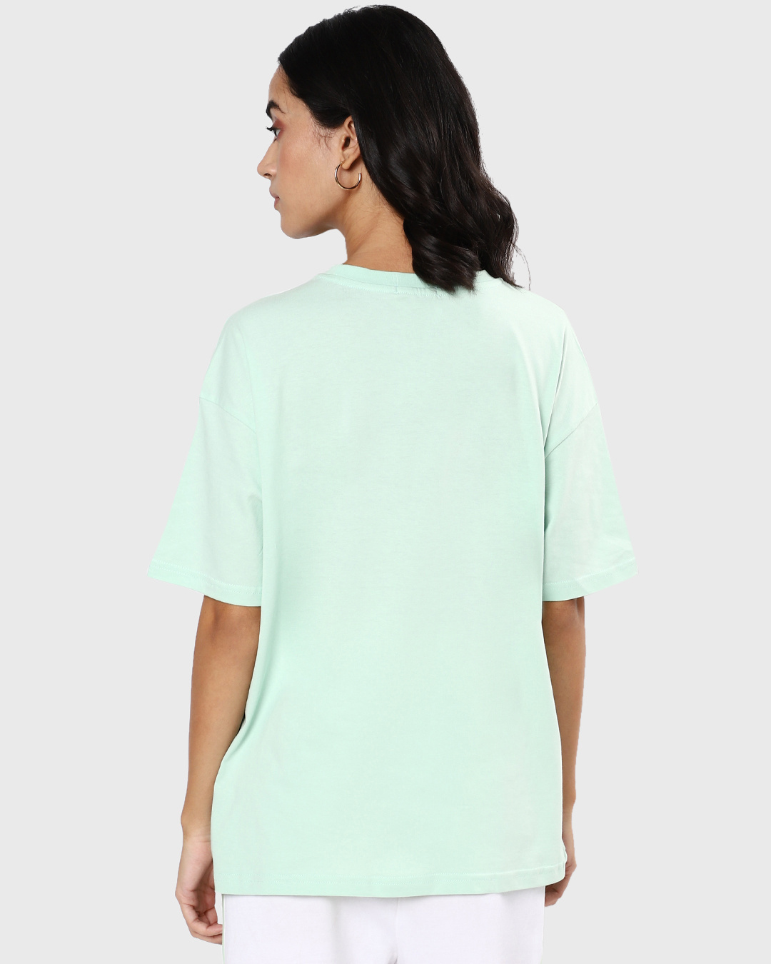 Buy Women's Green Vibin Mickey Graphic Printed Oversized T-shirt Online ...