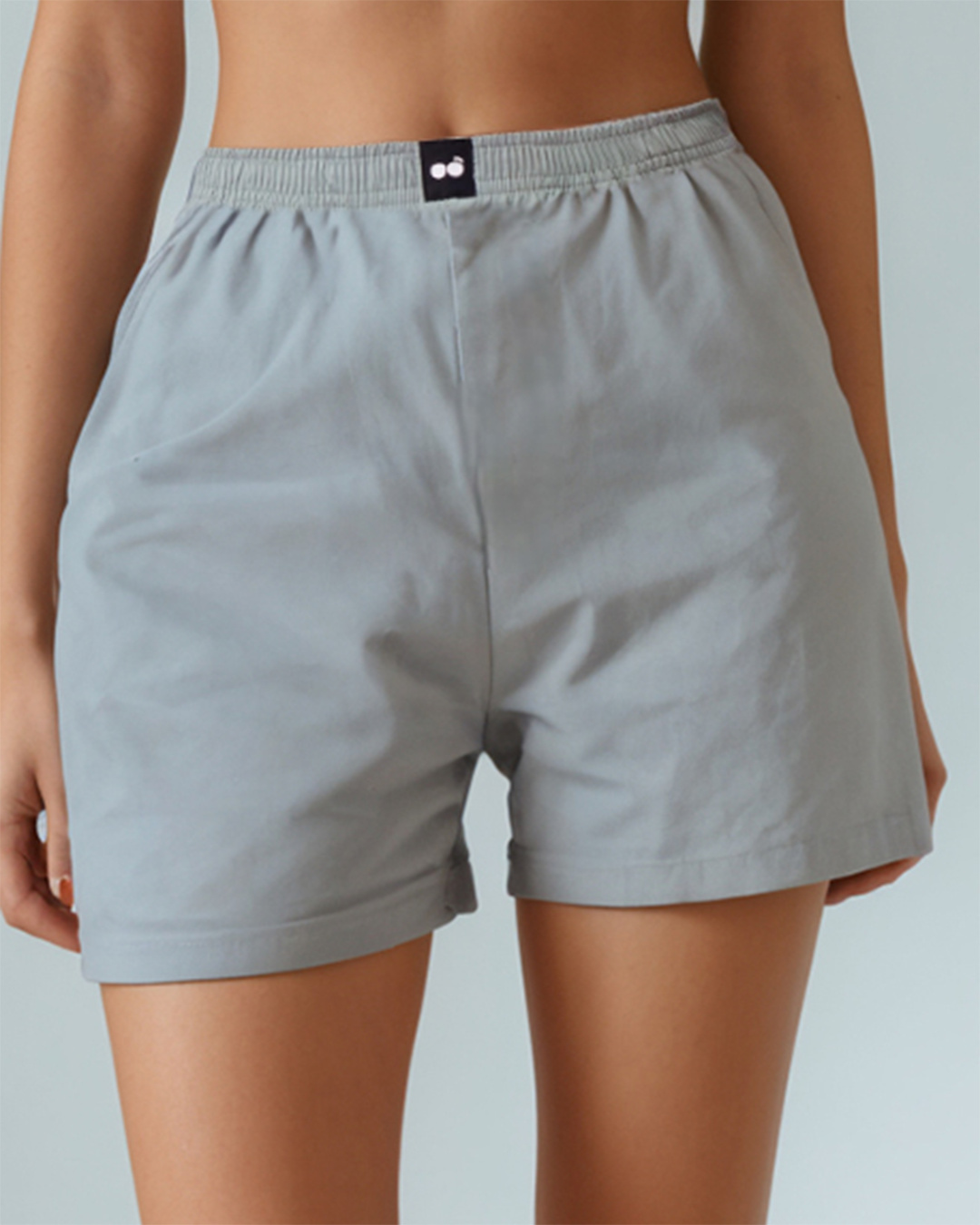 Shop Women's Grey Boxer Shorts-Back