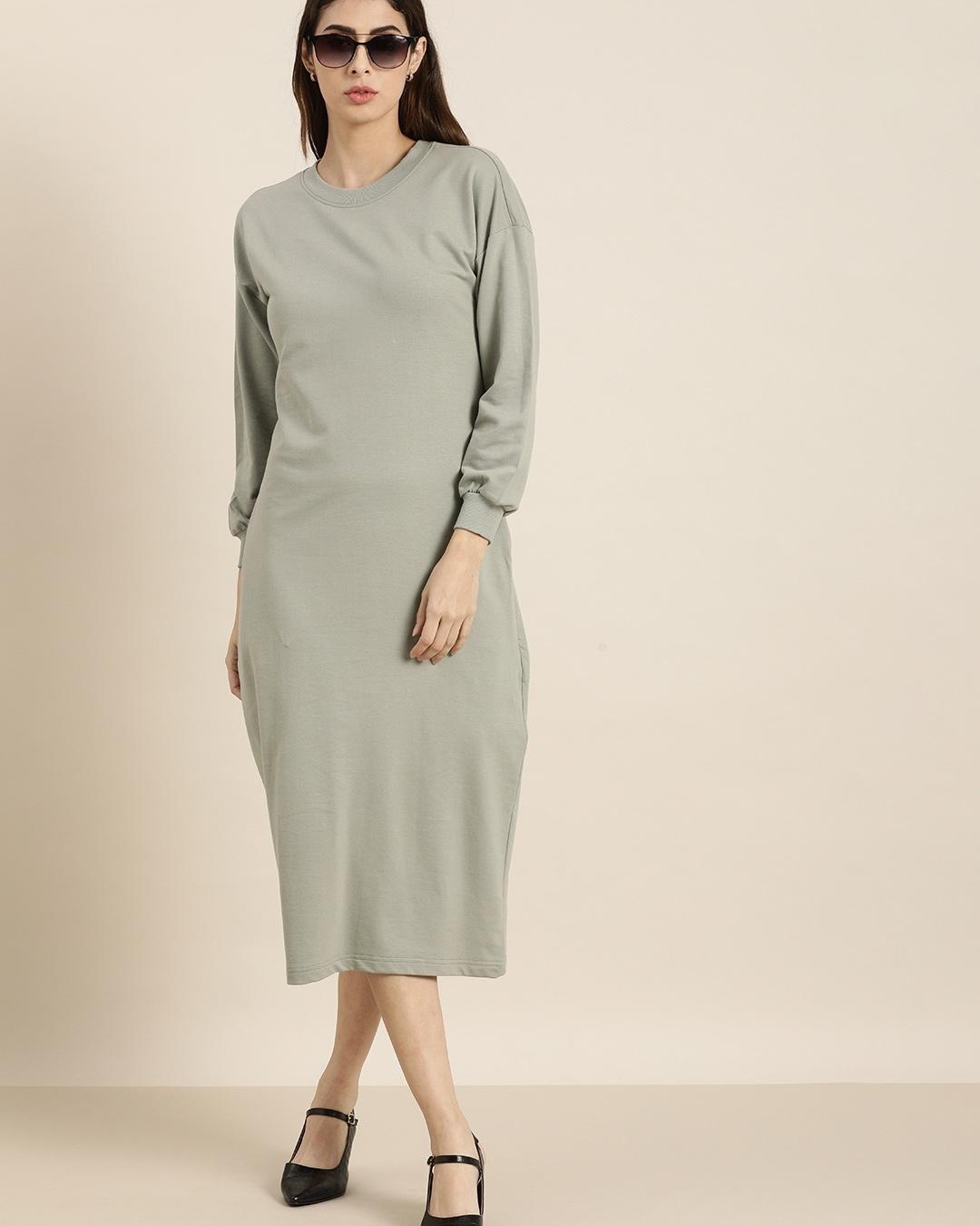 Shop Women's Grey Dress-Back