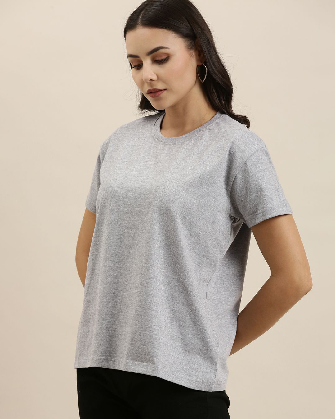 Shop Women's Grey Easy Rider Graphic Printed Oversized T-shirt-Back