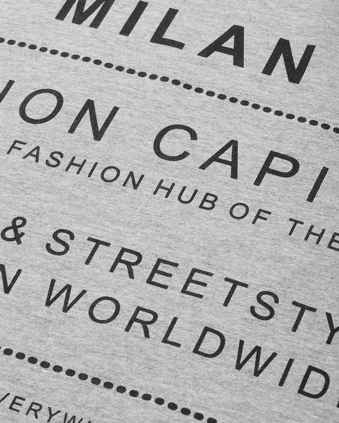 Shop Women's Grey Fashion Capital Typography Oversized T-shirt-Back