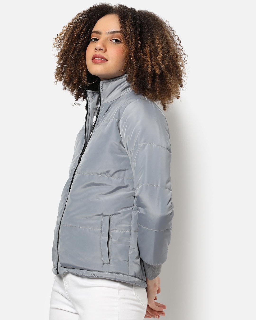 Buy Women's Grey Jacket Online at Bewakoof