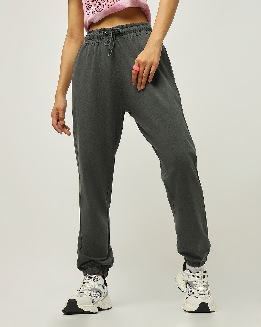 Womens grey clearance baggy joggers