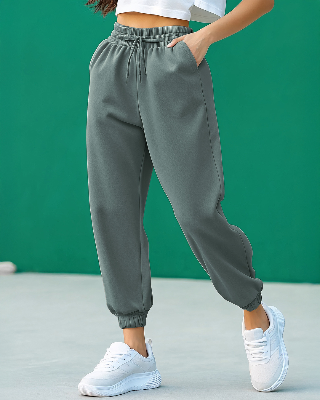 Buy Women #39 s Grey Oversized Joggers Online at Bewakoof