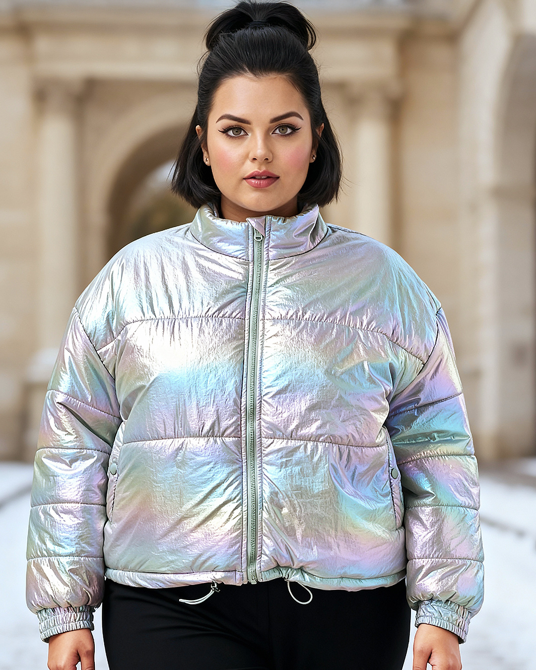 Buy Women's Grey Oversized Plus Size Jacket Online at Bewakoof