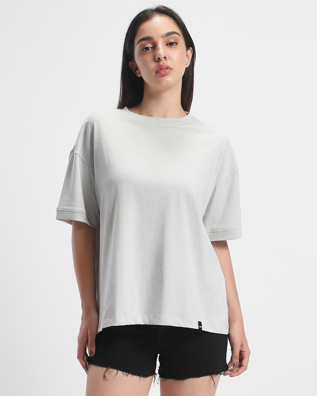 Buy Women's Grey Oversized T-shirt Online at Bewakoof
