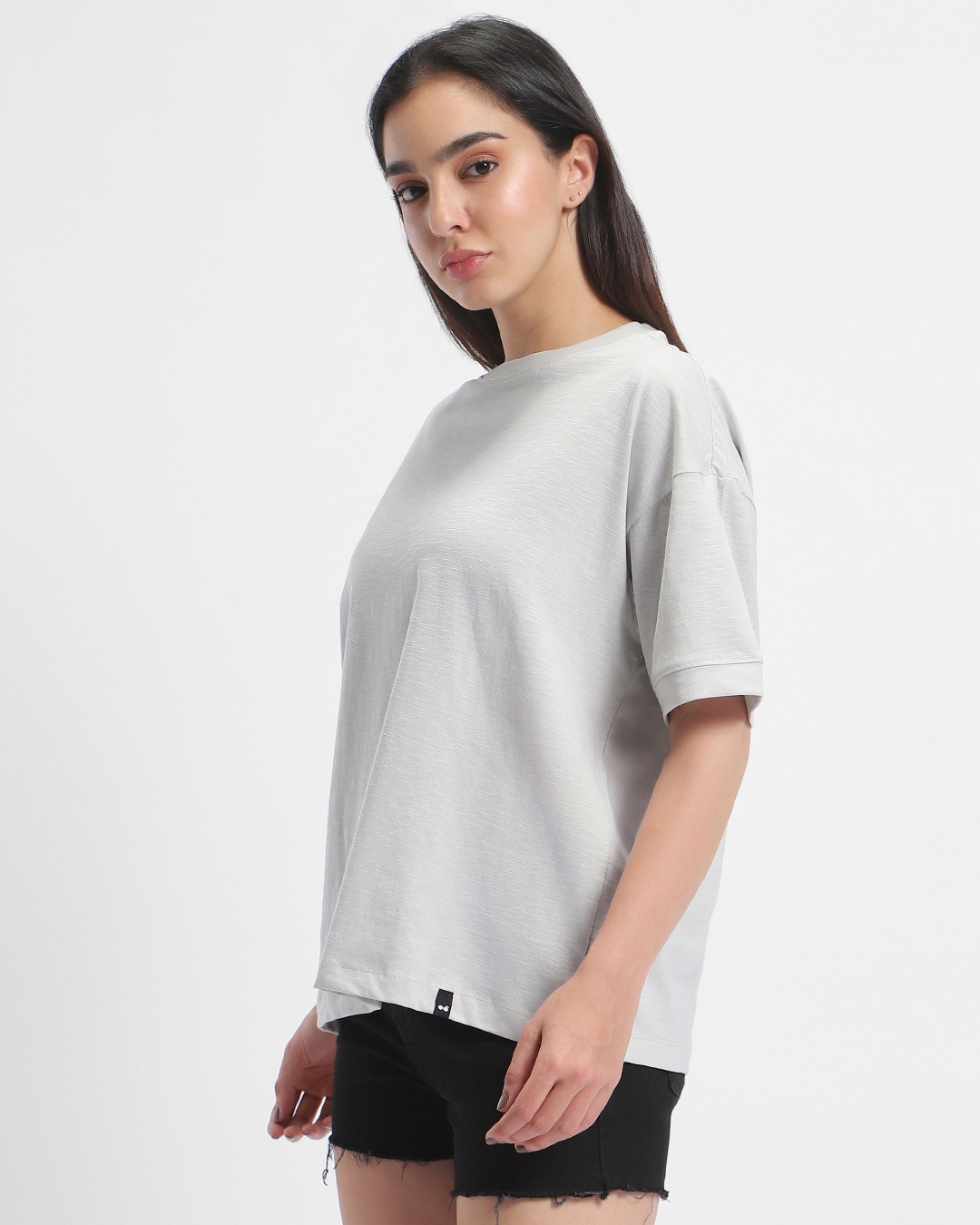Buy Women's Grey Oversized T-shirt Online at Bewakoof