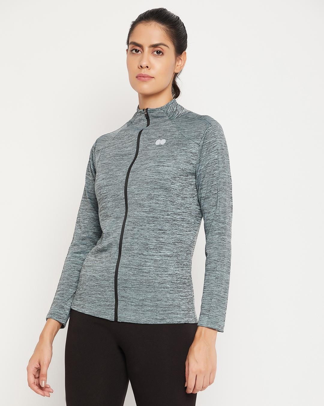 Shop Women's Grey Self Designed Jacket-Back