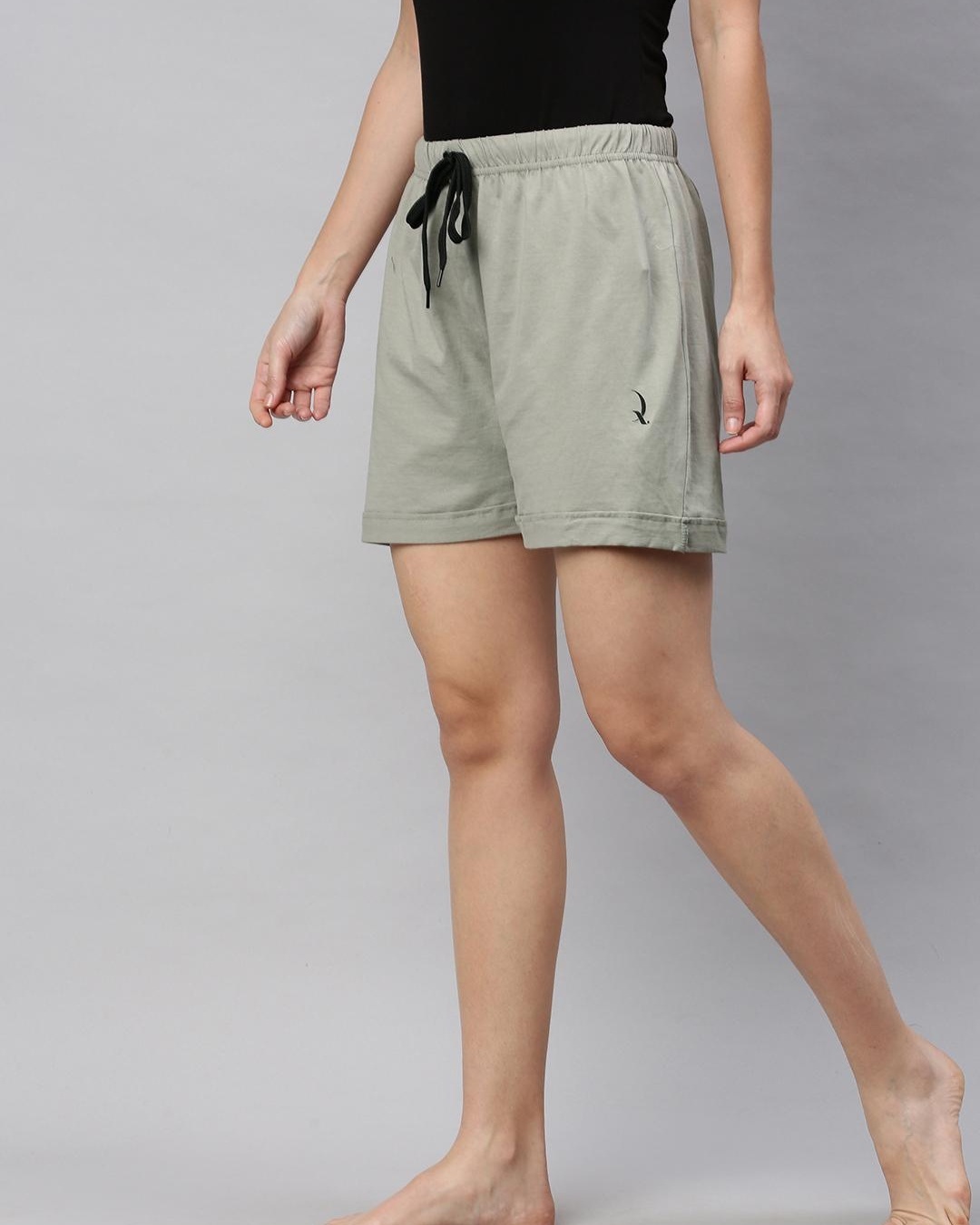 Shop Women's Grey Shorts-Back