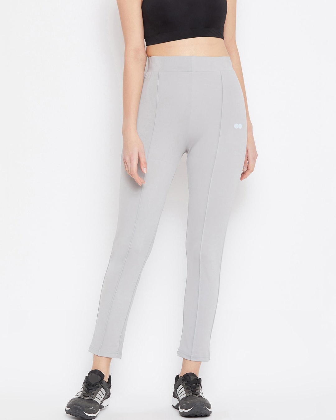 Shop Women's Grey Slim Fit Tights-Back