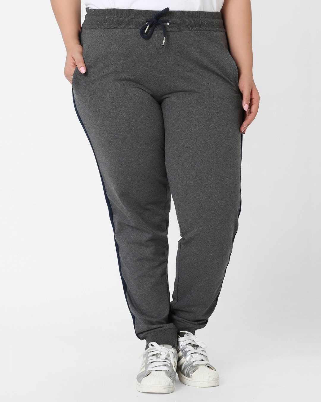 Buy Marca disati Women Grey Pure Cotton Joggers for Women Grey Online ...