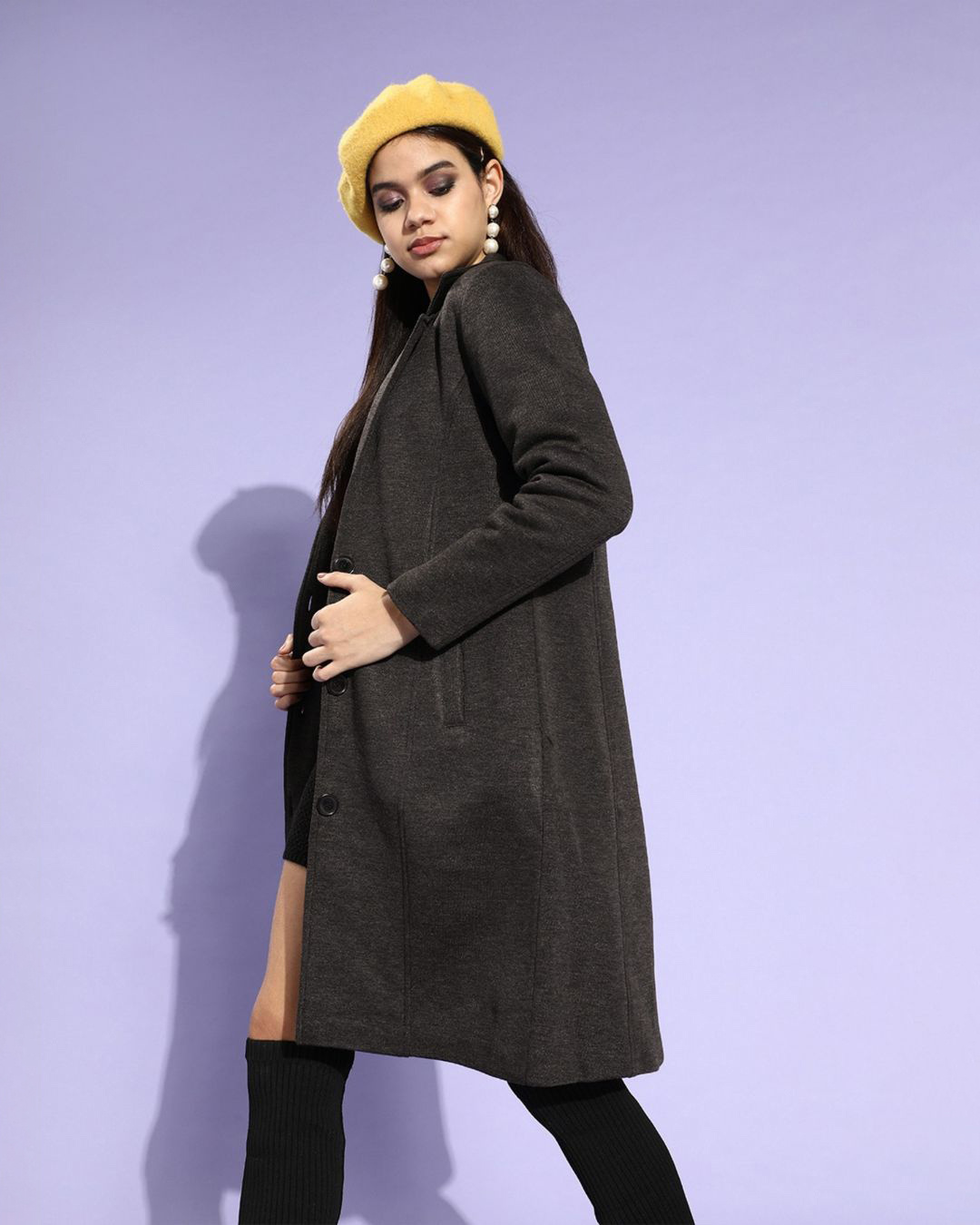 Buy Women's Grey Trench Coat Online at Bewakoof