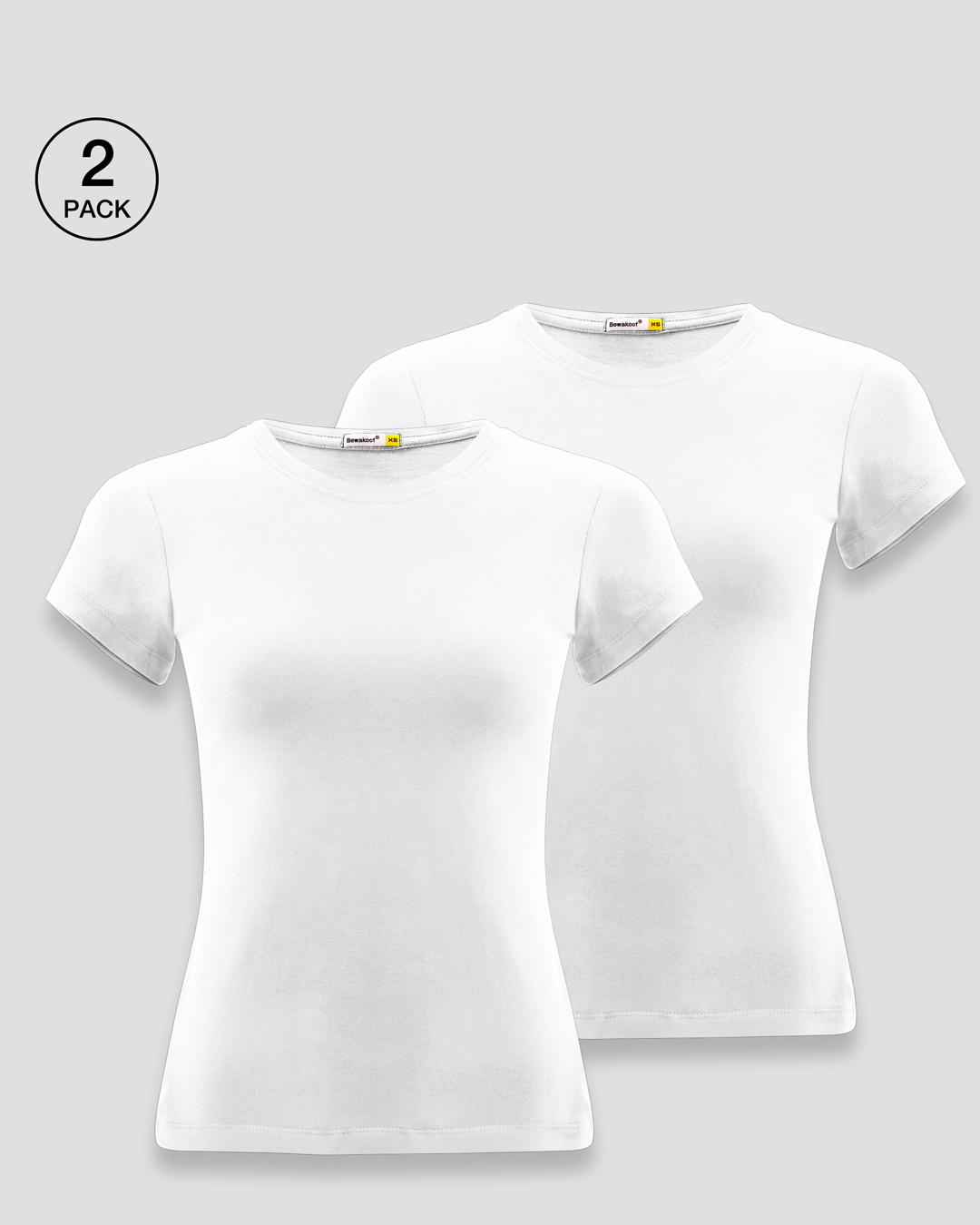 Buy Women's Half Sleeve TShirt Combo WhiteWhite Online at Bewakoof