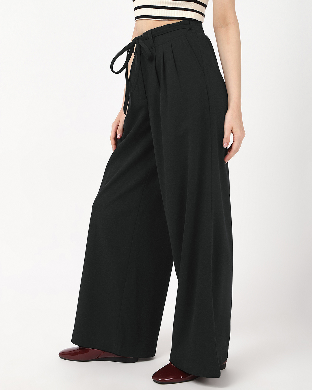 Shop Women's Jet Black Casual Pants-Back
