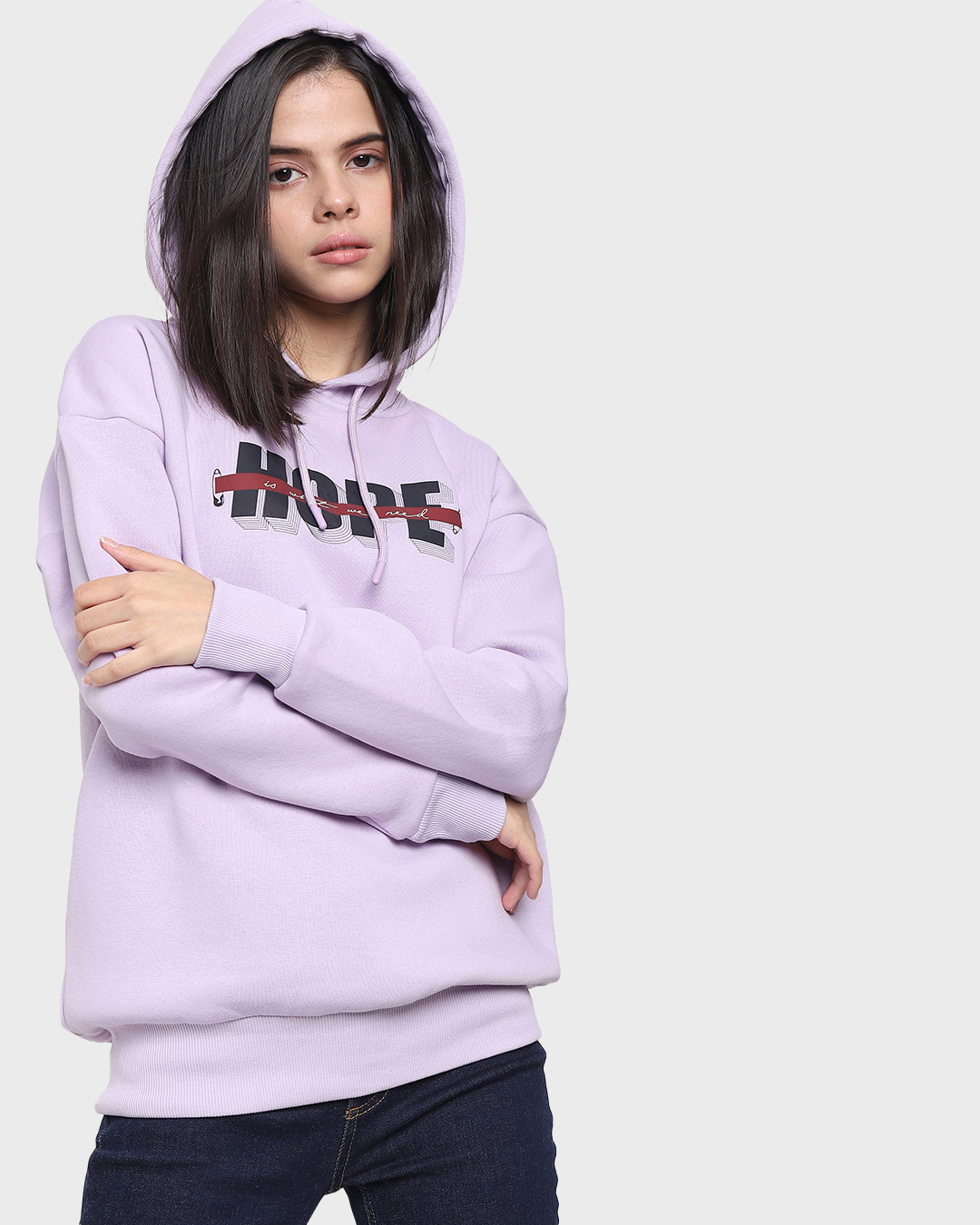 Buy Women's Lavender Printed Hoodies Online at Bewakoof — free download