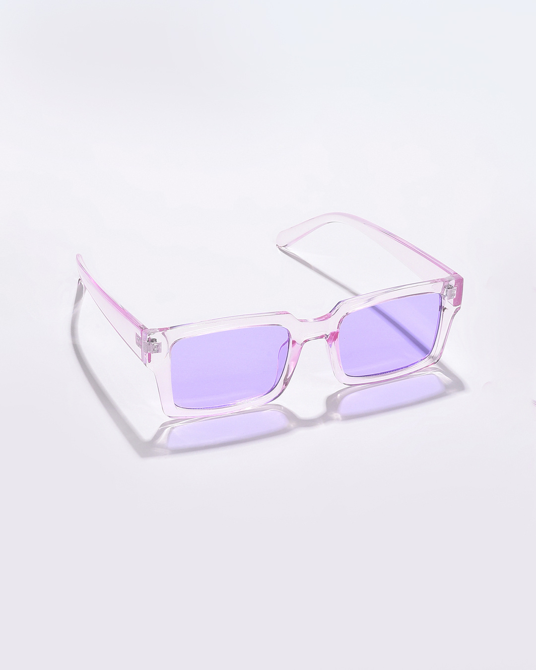 Shop Women's Lavender Rectangle Sunglasses-Back