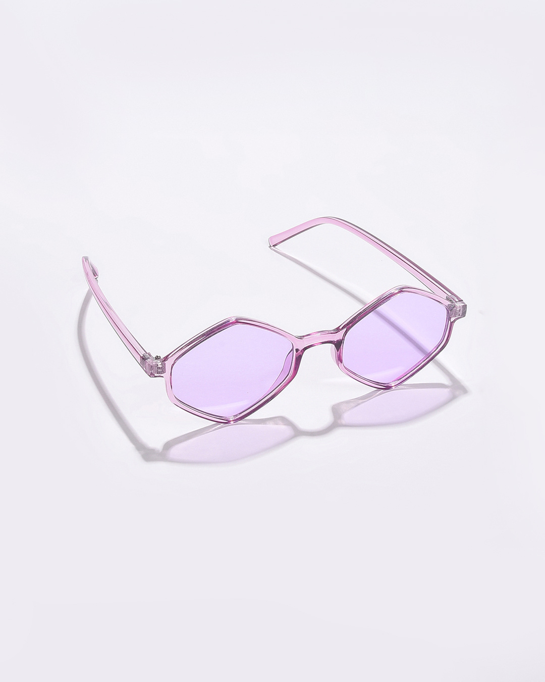 Shop Women's Lavender Geometric Sunglasses-Back