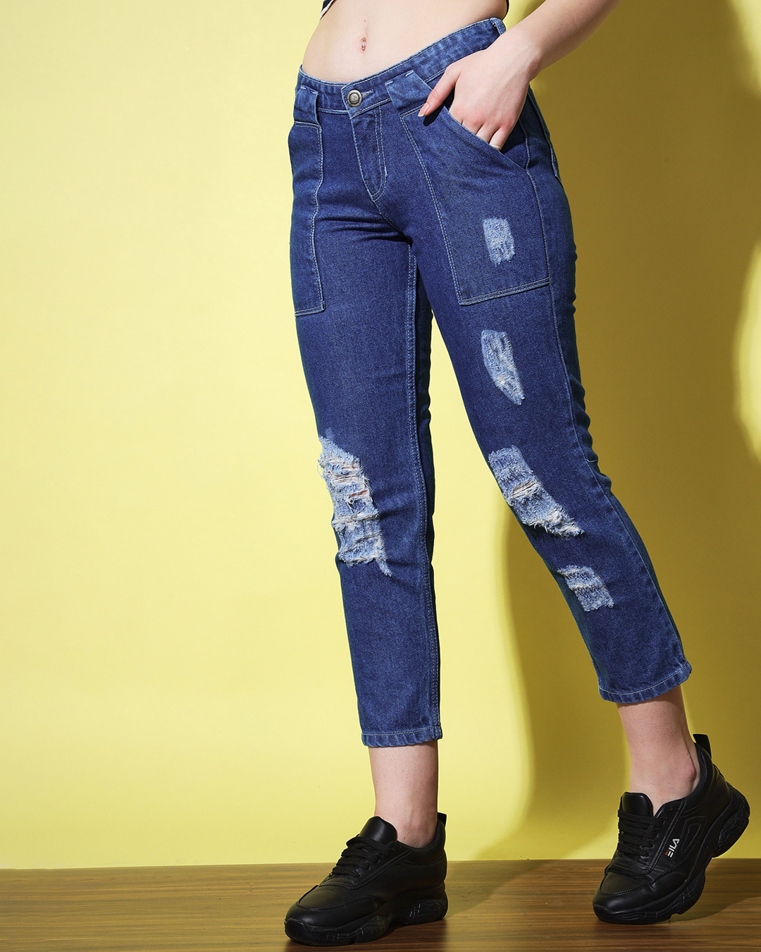 Shop Women's Light Blue Jeans-Back