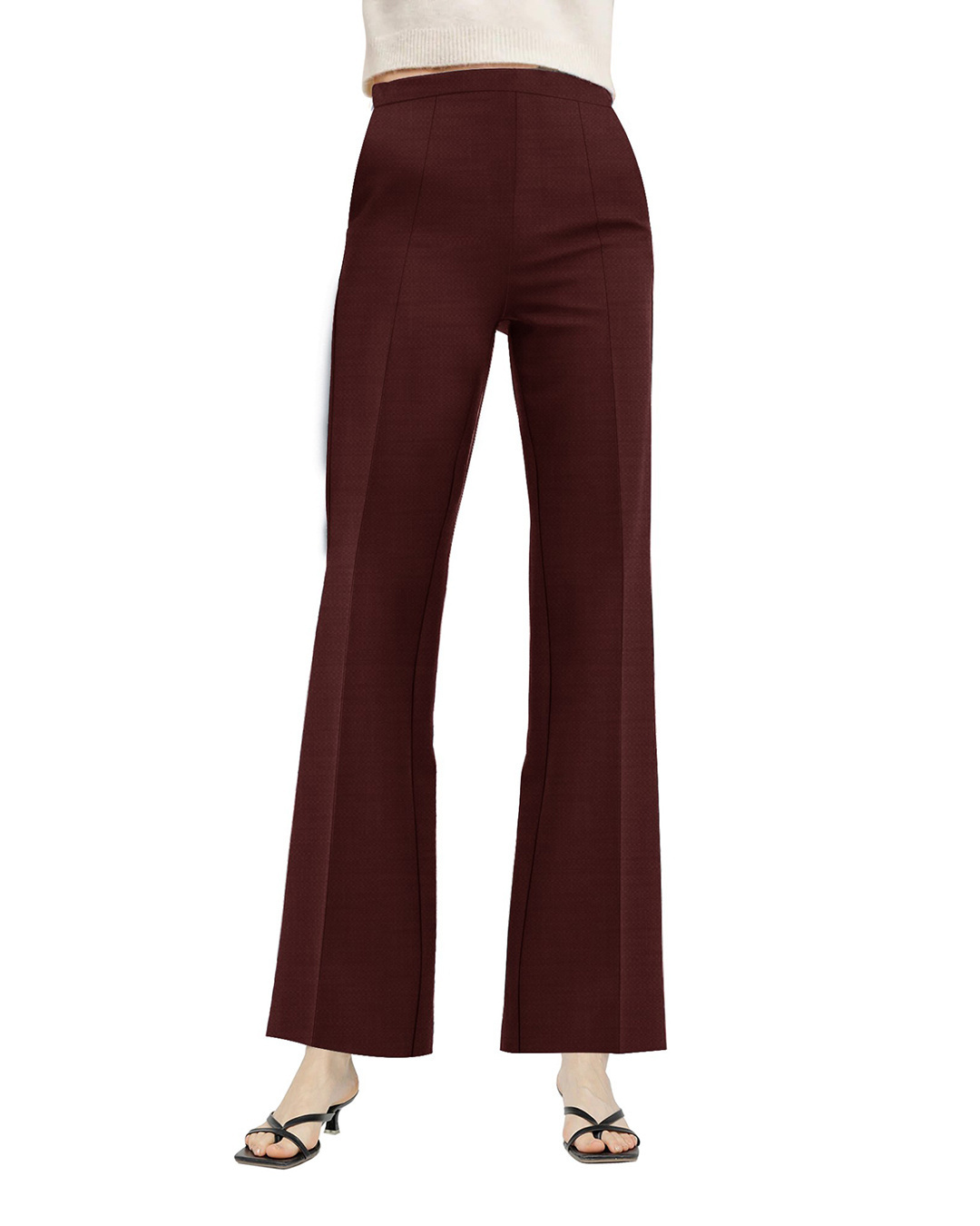 Buy Women's Maroon Relaxed Fit Trousers Online at Bewakoof