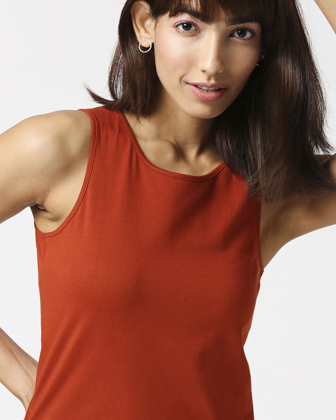 Buy Women's Maroon Solid Tank Top for Women Online at Bewakoof