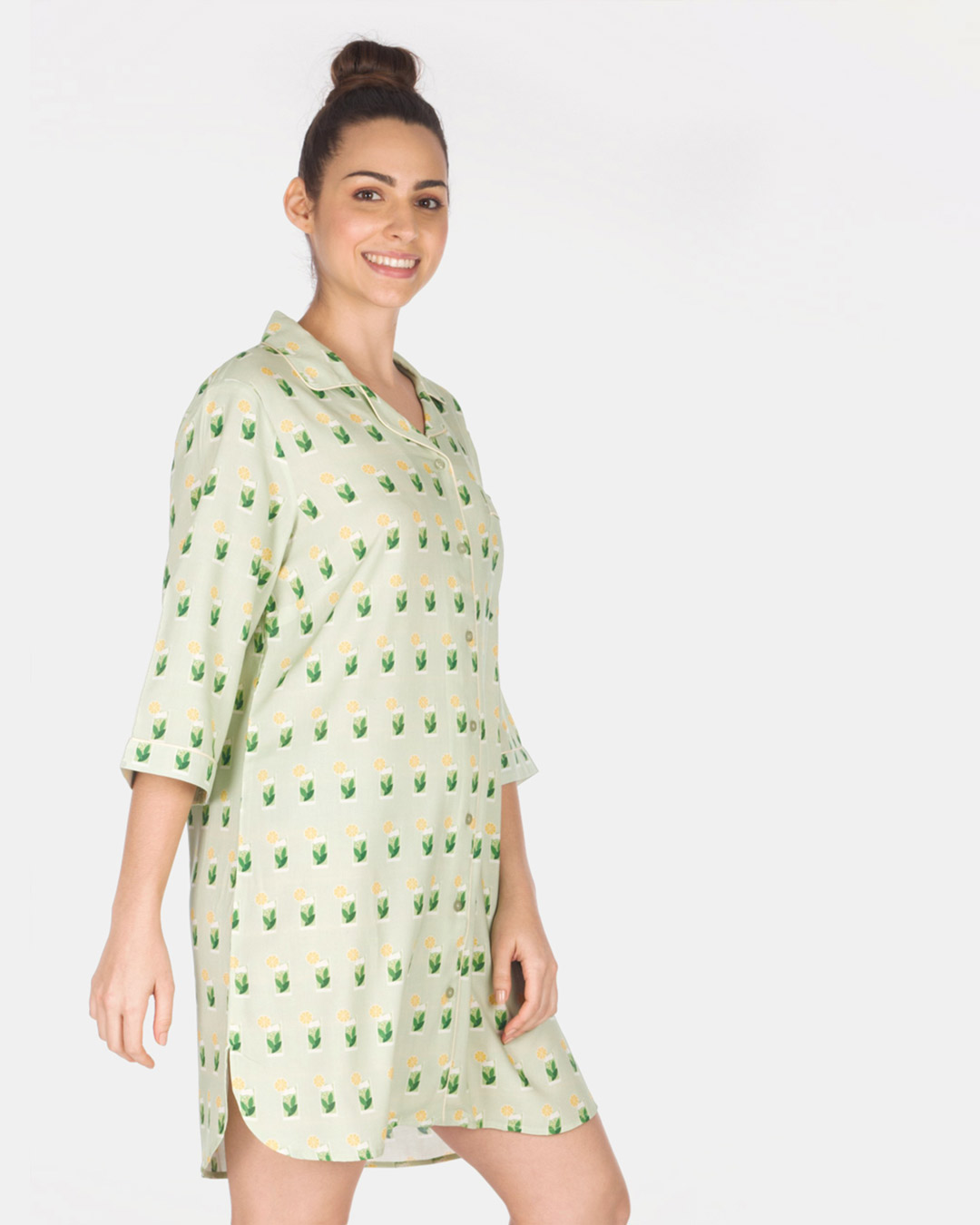 Shop Women's Mohito Nightdress Green-Back