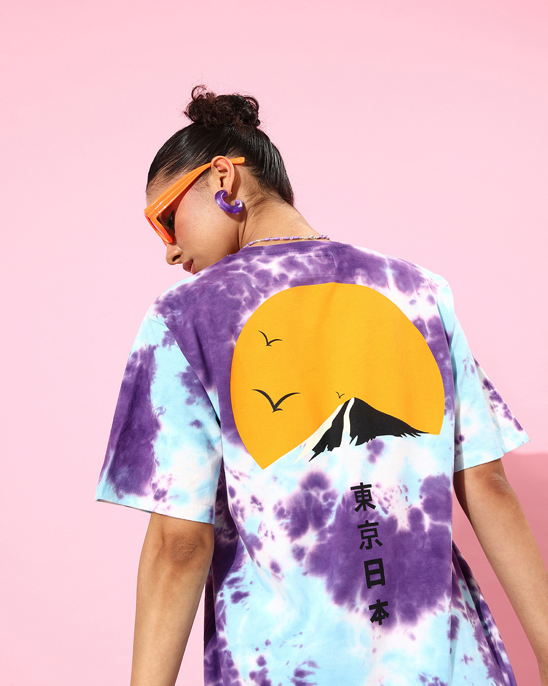 Buy Womens Multicolor Tie And Dye Oversized T Shirt Online At Bewakoof