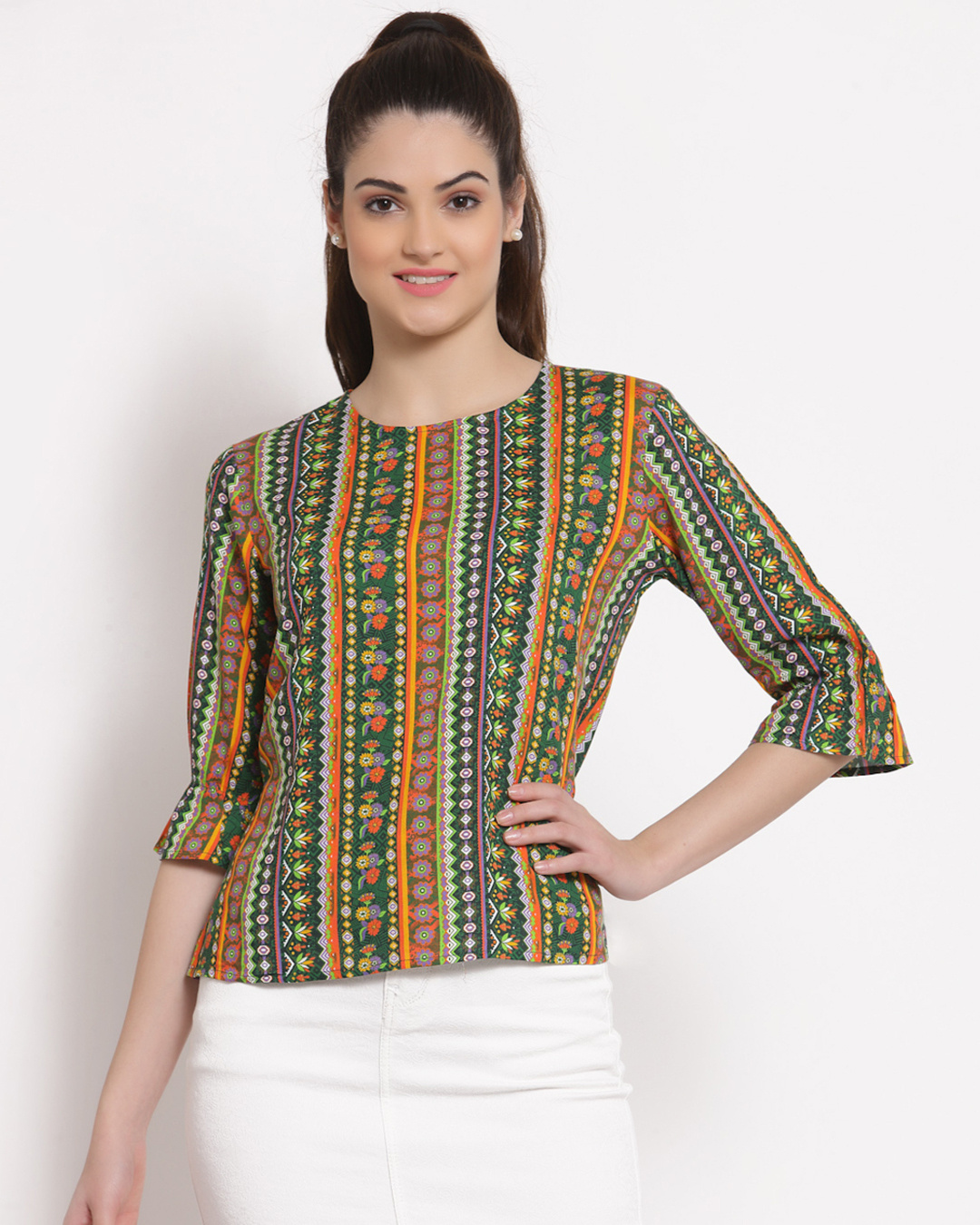 Buy Women's Multicolor Printed Top for Women Multicolor Online at Bewakoof