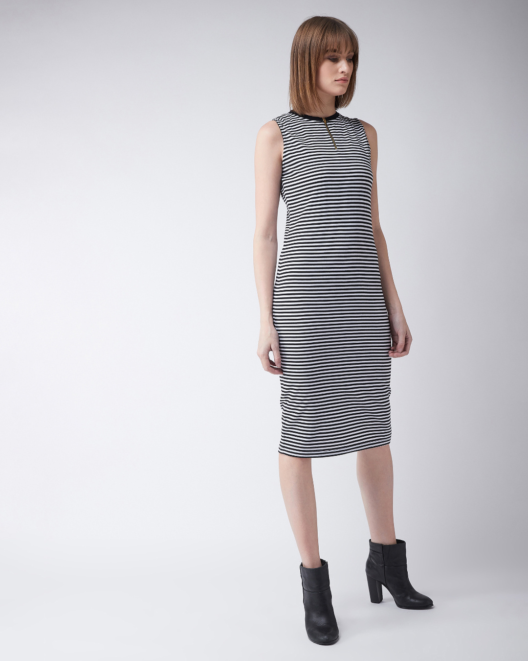 Shop Women's Multicolor Striped Slim Fit Dress-Back