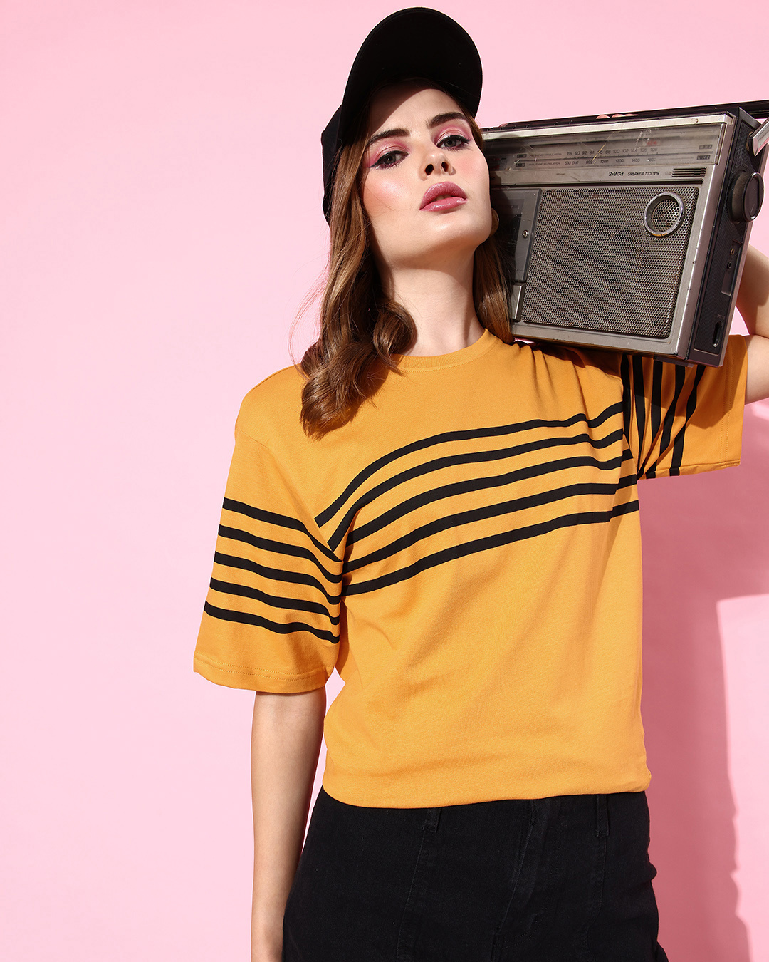 Striped Tee - Mustard main image 1
