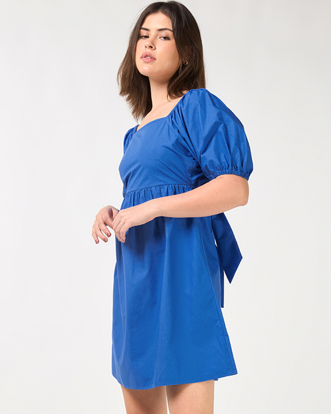 Shop Women's Nebula Blue Flared Dress-Back