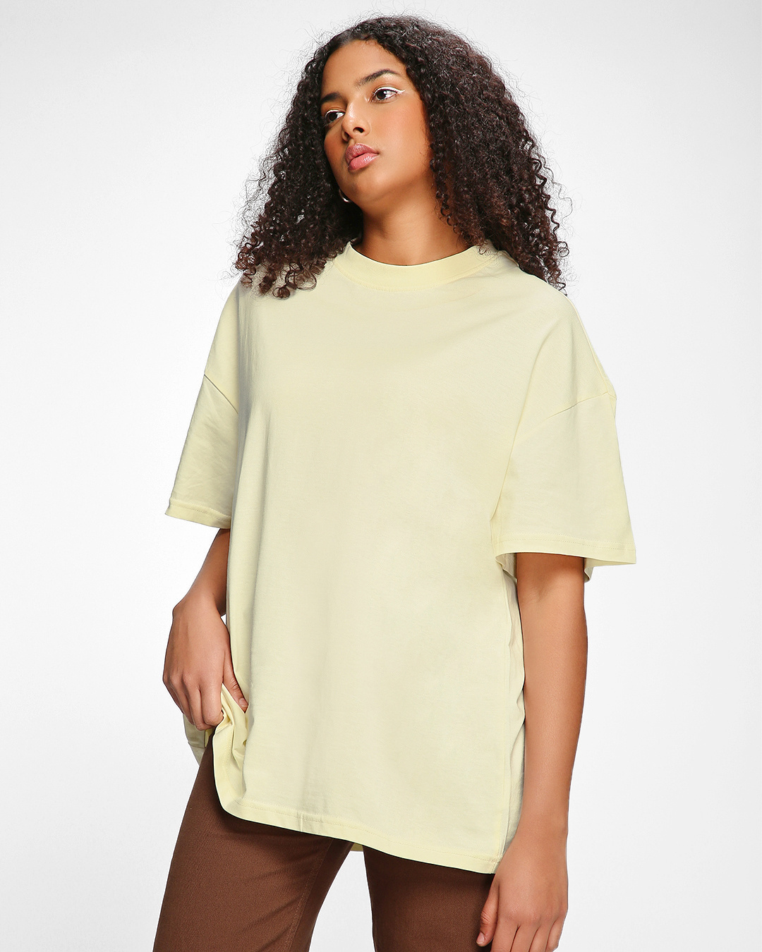 Shop Women's Off White Oversized T-shirt-Back