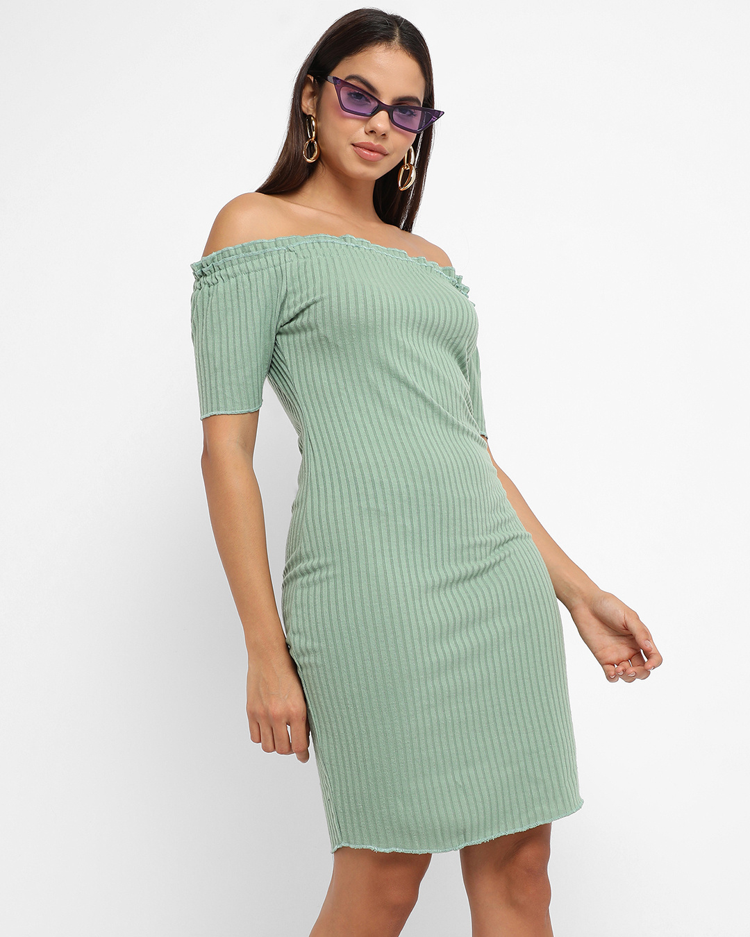 Buy Women's Olive Green Bodycon Dress Online at Bewakoof
