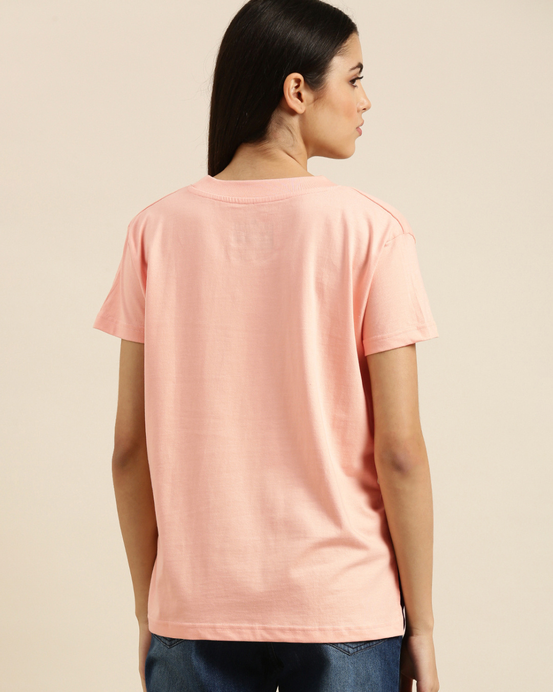 Shop Women's Orange Ambassador Printed Oversized T-shirt-Back